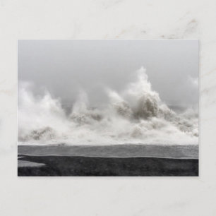 Grov vinterstorm ocean vykort