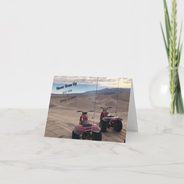 Grova aldrig upp Dunes födelsedagskort Kort (Framsida)