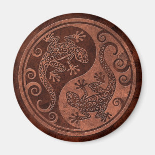 Grova bruna stenYin Yang Geckos Magnet