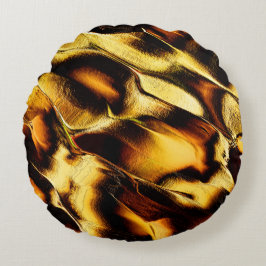 Grova sanddyner i bränd gyllene eller gulaktig ora rund kudde