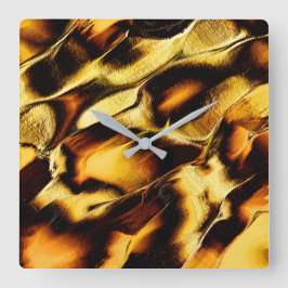 Grova sanddyner i brända guld fyrkantig klocka