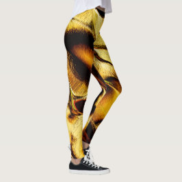 Grova sanddyner i brända guld leggings
