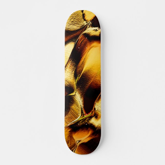 Grova sanddyner i brända guld mini skateboard bräda 18,5 cm (Framsida)
