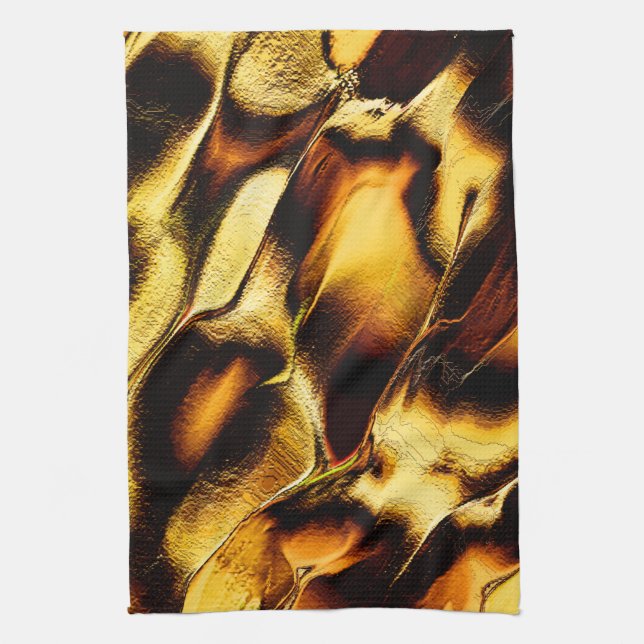 Grova sanddyner i brända gyllene kökshandduk (Vertikal)