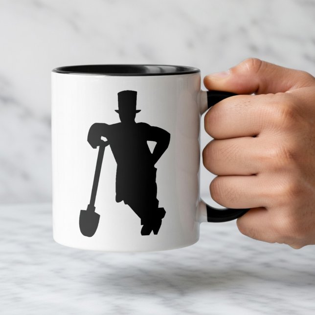 Grovande med spade  mugg (Skapare uppladdad)