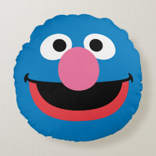 Grover Ansikte Art Rund Kudde