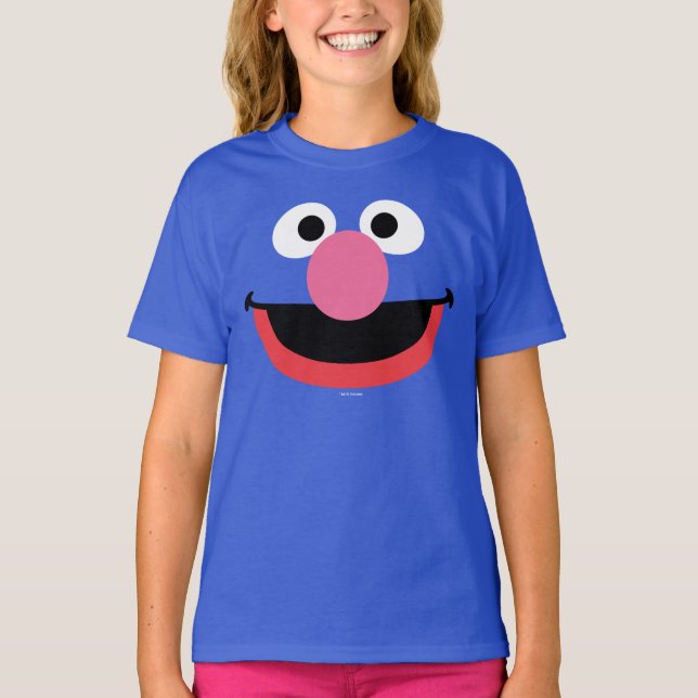 Grover Ansikte Art Tee Shirt (Framsida)