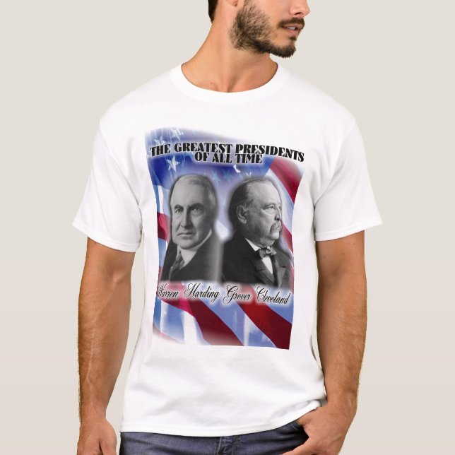 Grover Cleavland och Warren Harding de underbarare T Shirt (Framsida)