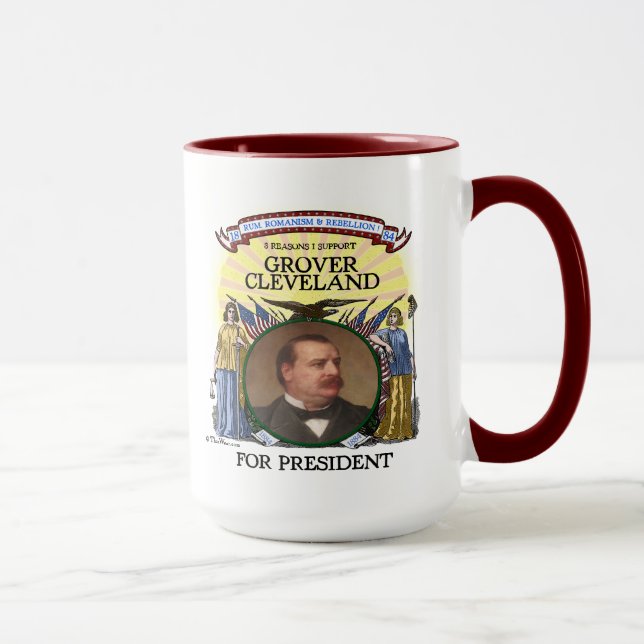 Grover Cleveland 1884 kampanjmugg Mugg (Höger)