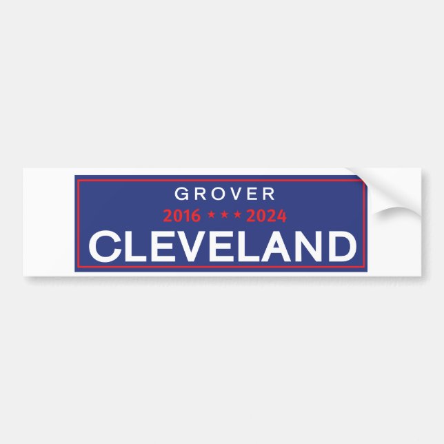 Grover Cleveland 2024 Bumper Sticker Bildekal (Framsidan)