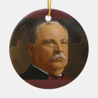 Grover Cleveland 22 och 24:e ordförande Julgransprydnad Keramik