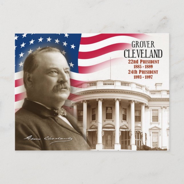 Grover Cleveland - 22nd & 24th president av USEN Vykort (Framsida)