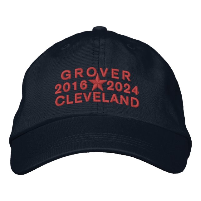 Grover Cleveland Baseball Cap Broderad Keps (Framsida)