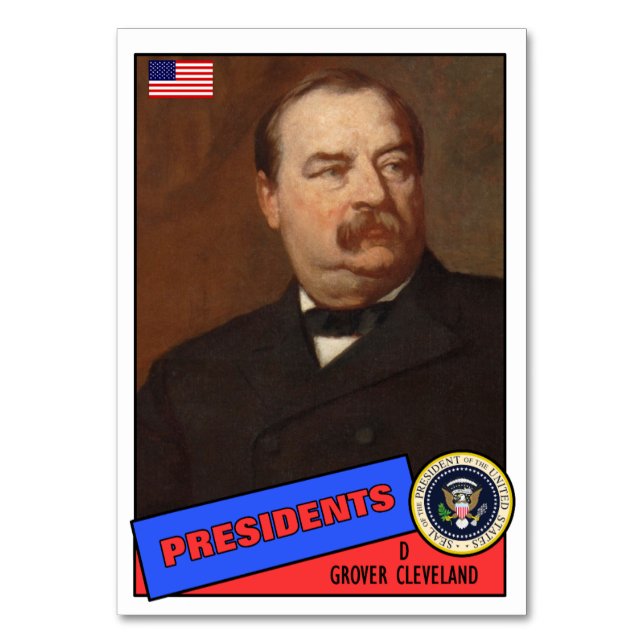 Grover Cleveland Baseball Card Bordsnummer (Framsidan)