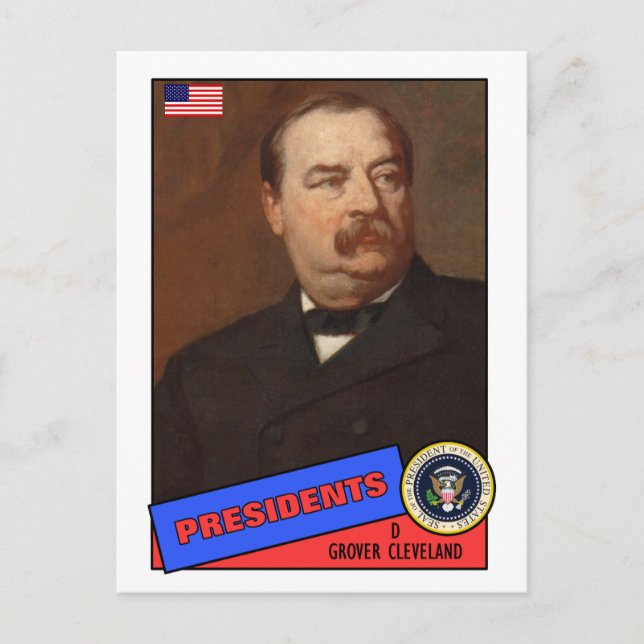 Grover Cleveland Baseball Card Vykort (Framsida)