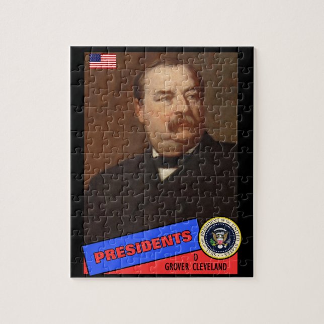 Grover Cleveland Basebollkort Pussel (Vertikal)