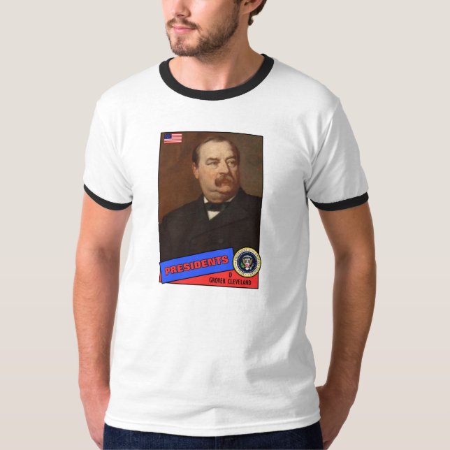 Grover Cleveland Basebollkort T Shirt (Framsida)