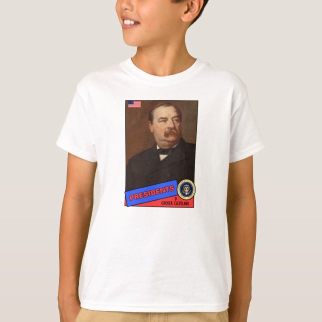 Grover Cleveland Basebollkort T Shirt (Framsida)