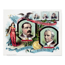Grover Cleveland och Thomas Hendricks Election Pri