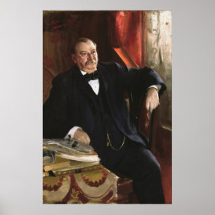 GROVER CLEVELAND Porträtt av Anders Leonard Zorn Poster