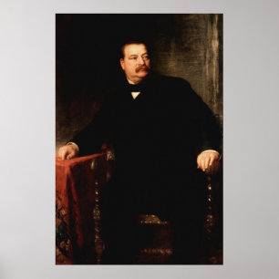 GROVER CLEVELAND Porträtt by Eastman Johnson Print Poster