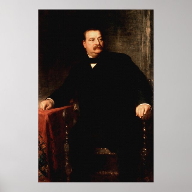 GROVER CLEVELAND Porträtt by Eastman Johnson Print Poster (Framsidan)