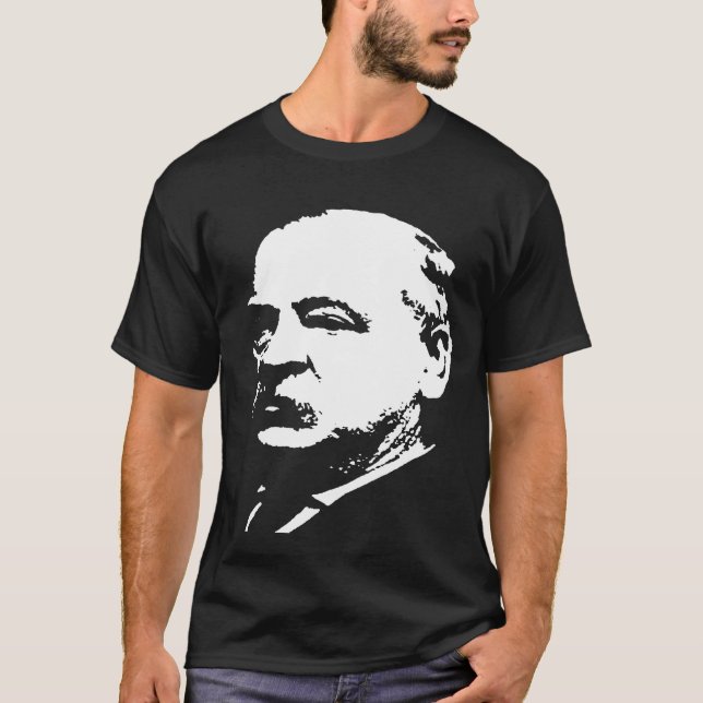 Grover Cleveland silhouette Tee Shirt (Framsida)