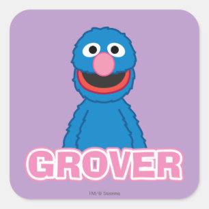 Grover Klassisk stil Fyrkantigt Klistermärke