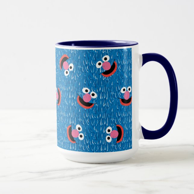 Grover Ludna Ansiktsmönster Mugg (Höger)