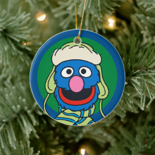 Grover Vinter Hatt Julgransprydnad Keramik
