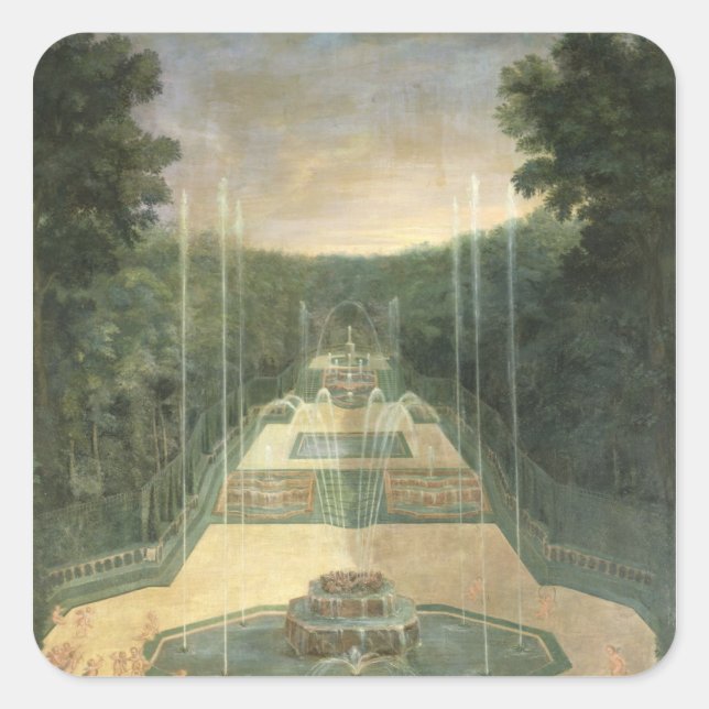 Groves of Versailles Fyrkantigt Klistermärke (Framsida)