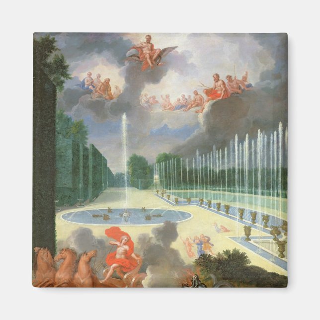 Groves of Versailles. Vy över Dragon Bassäng Magnet (Framsidan)