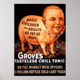 Groves Tonic gör barn och vuxnor till tjock som gr Poster