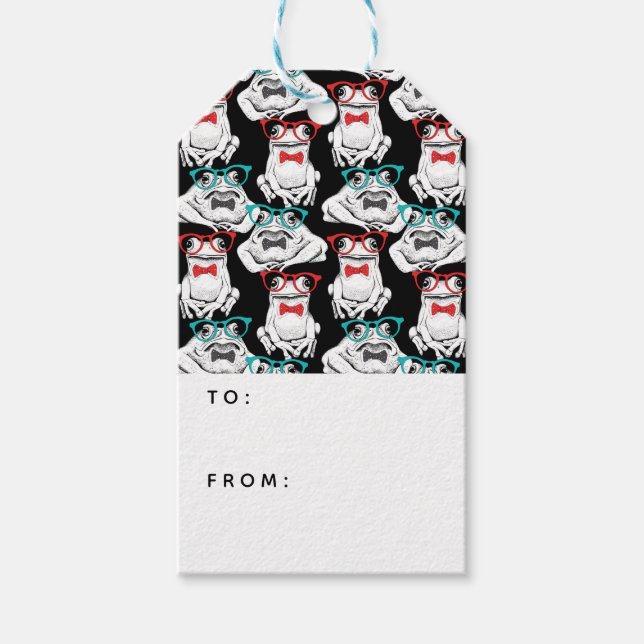 Grovglas Mönster | Lägg till text Presentetikett (Framsidan)