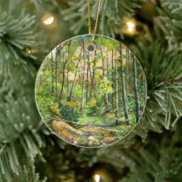 grovmålning, vattenfärg julgransprydnad keramik