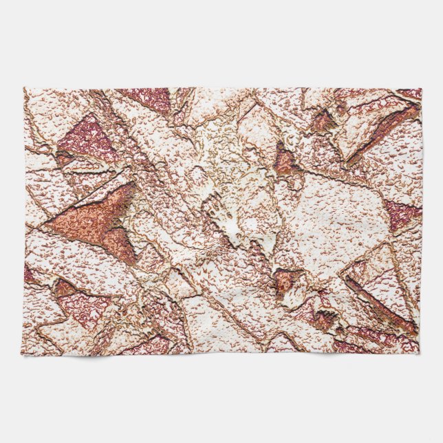 Grovsten i gräddbrunn kökshandduk (Horisontell)