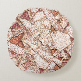 Grovsten i gräddbrunn rund kudde