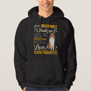 Grovt Collie Bäste Mamma Tack för att han var min Hoodie