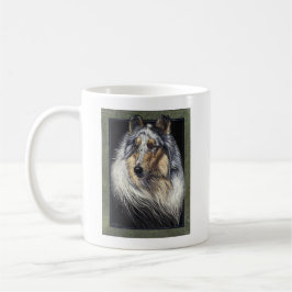 Grovt Collie Fine Art av Glenda S Harlan Kaffemugg