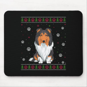 Grovt Collie Jul Sweater Julafton Pet Animal Hund Musmatta