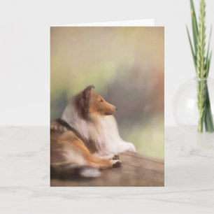 Grovt Colliehälsningkort Kort