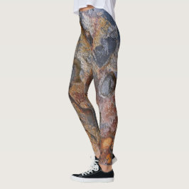 Grovt foto för geologistenstruktur leggings