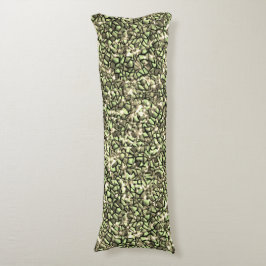 Grovt grönaktigt sepiamosaiskt lagrar och gnistor kroppskudde