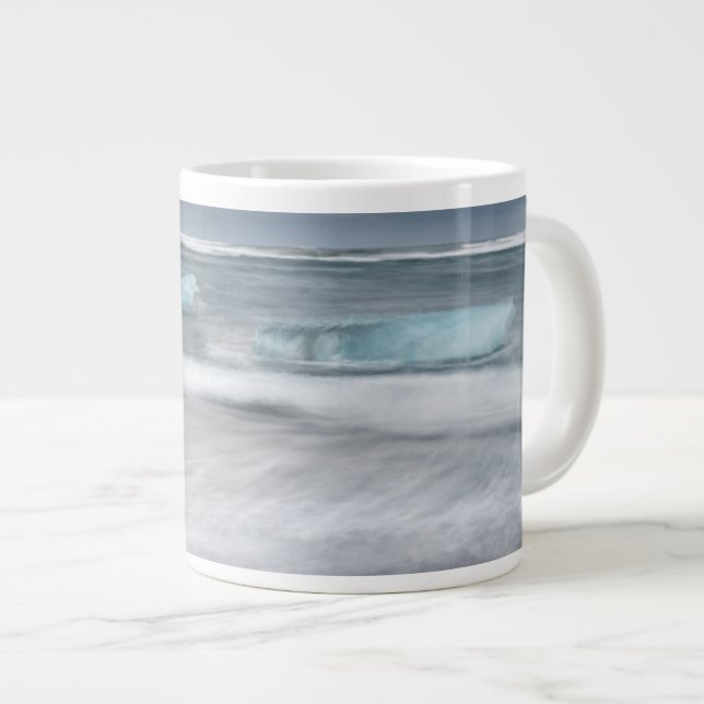 Grovt havslandskap med is, Island Jumbo Mugg (Framsida höger)