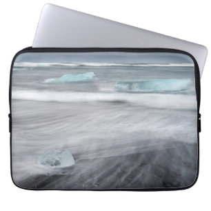 Grovt havslandskap med is, Island Laptop Fodral
