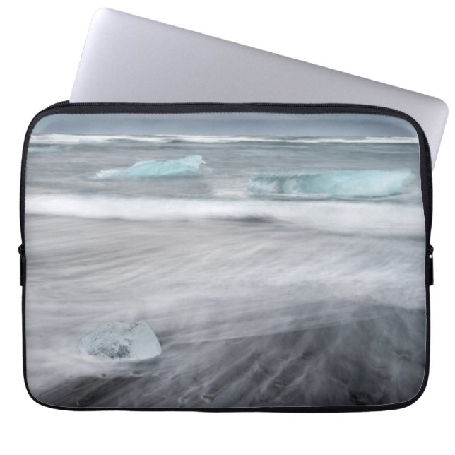 Grovt havslandskap med is, Island Laptop Fodral (Framsidan)