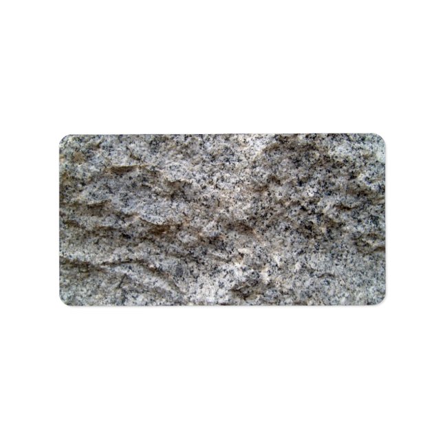 Grovt klippt Granite Stone Struktur Adressetikett (Framsidan)