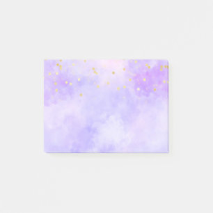 Grovt Lila Rosa Tie Dye Guld confetti Post-it Block