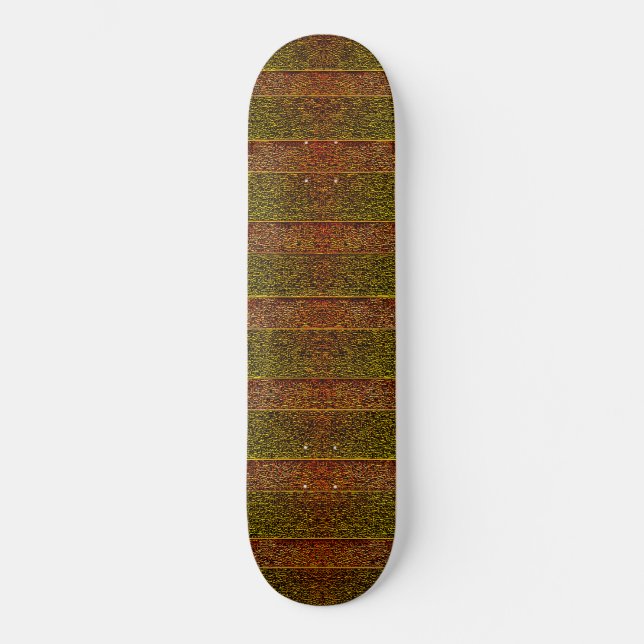 Grovt präglade och skuggade ränder, grönaktigt röd mini skateboard bräda 18,5 cm (Framsida)