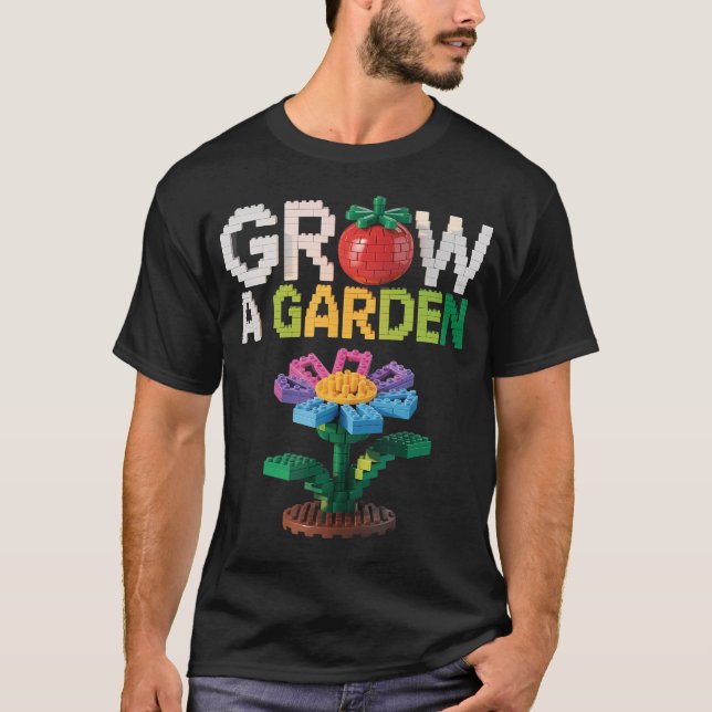 Grow A Garden Candy Fruit Gamer Building Block Lov T Shirt (Framsida)